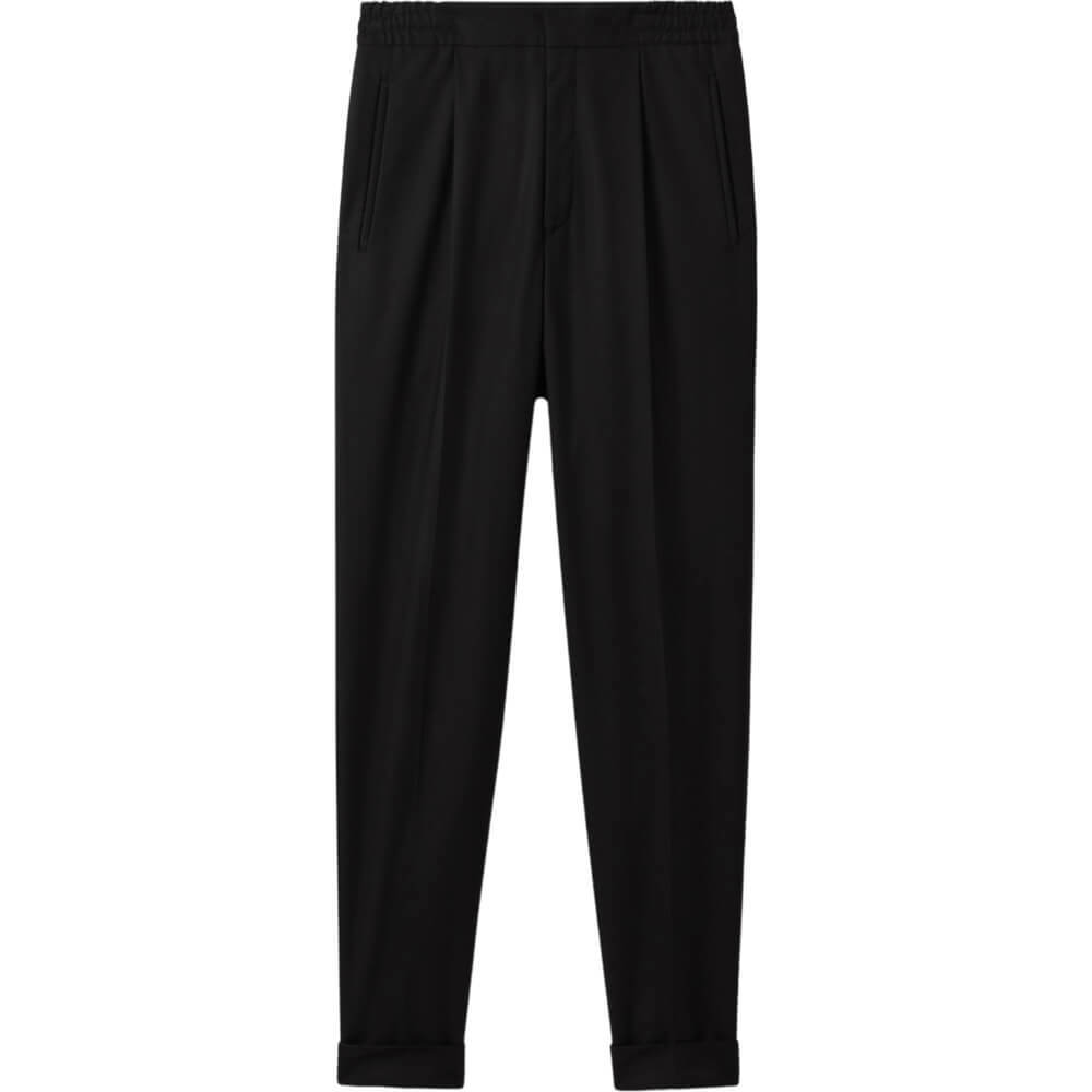 REISS BRIGHTON Relaxed Drawstring Trousers With Turn Ups
